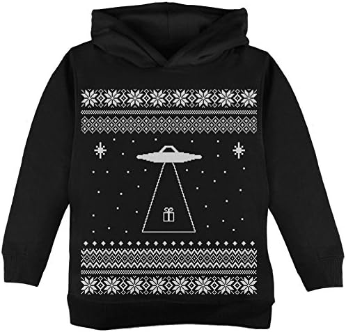 Vanzemaljska greda ružni božićni džemper crni mali mališani hoodie