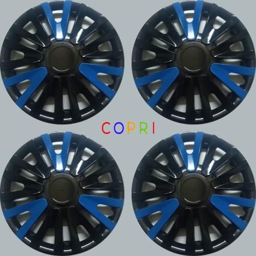 Copri set od 4 kotača s 14-inčnim crno-plavim hubcap hubcap snimkom odgovara peugeot