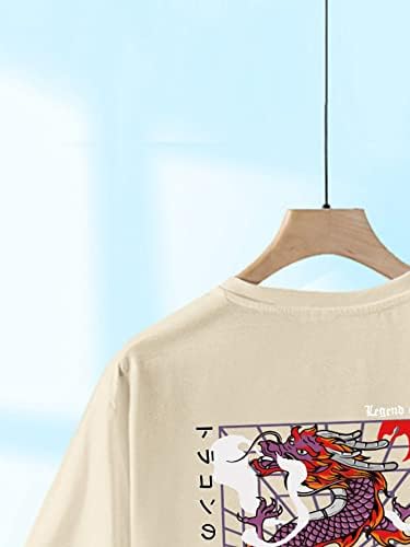 Gorglitter muški 2 -komadni slovo s crtanim grafičkim majicam majicom crtanja struka Stranica salon za salon