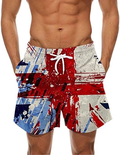 Rastezljive kostim kratke hlače muškarci američki zastava tisak lagane plivačke surfanje kratke hlače brze suhe patriotske