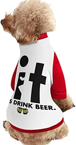 FunnyStar FCK IT pij pivo print za kućne ljubimce s kombinezonom za pulover s runom pulovera za pse mačke s dizajnom