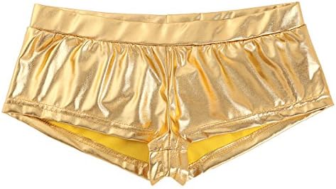 Xunzoo Womens Shiny Metallic plijen kratke hlače Boyshort Cheeky Rave Festival vruće mini hlače plesni kostim