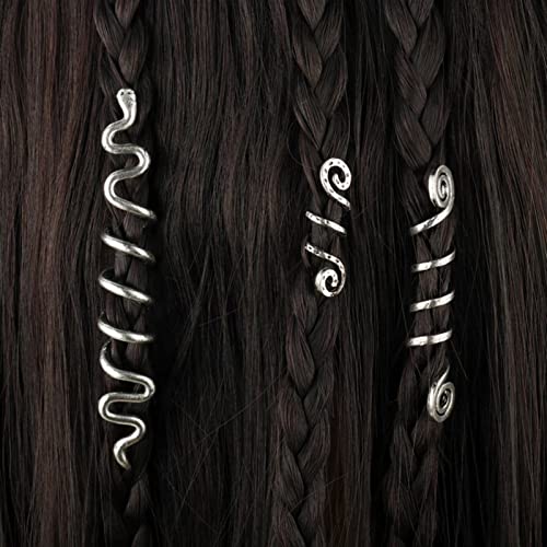KnowBn spirale čari perle za pletenice za kosu za bradu kosu kuglice nakit vintage hiphop žene djevojčica kosa za kosu.