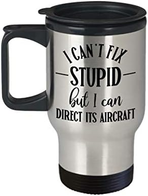 Šalica za promet zračnog prometa za tatu dar za uvažavanje za kontroler leta ne može popraviti glupo, ali ja mogu usmjeriti