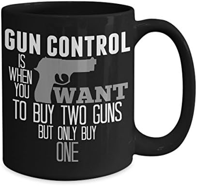 Ljubitelji pištolja - Guns Mats Mats Control Povezano s temom od 11 ili 15 oz, najbolje neprimjerene sarkastične šalice,