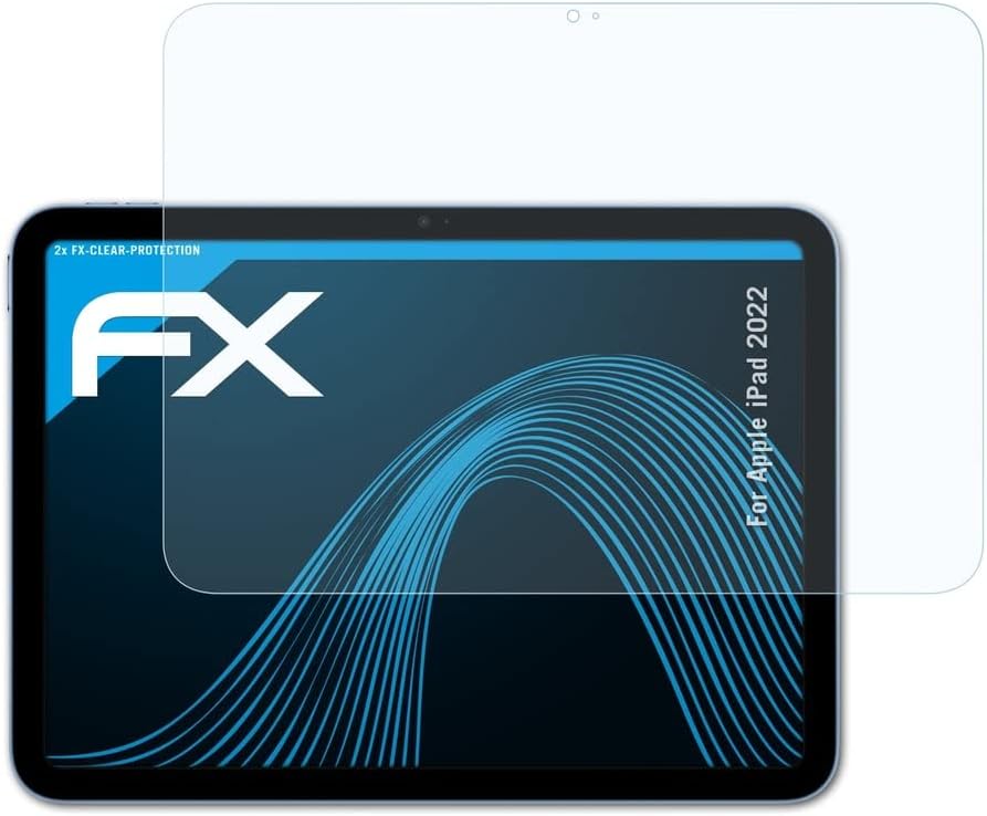 ATFOLIX Zaštita zaslona Film Kompatibilan s Apple iPad 2022 Zaslon zaslona, ​​ultra jasno FX zaštitni film