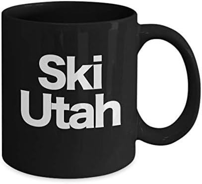 Skija Utah šalica crna šalica kave Skija patrola, zeko, bum, skys, snowboard, dolina jelena, orao Point, Park City,