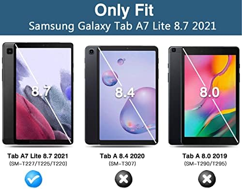 Slučaj Timovo za Samsung Galaxy Tab A7 Lite 8.7 2021, tanak mekani TPU prozirni smrznuti zaštitni poklopac zaštitni poklopac