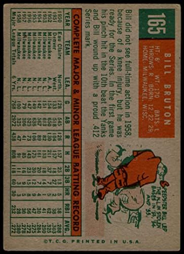 1959. Topps 165 Billy Bruton Milwaukee Braves VG Braves
