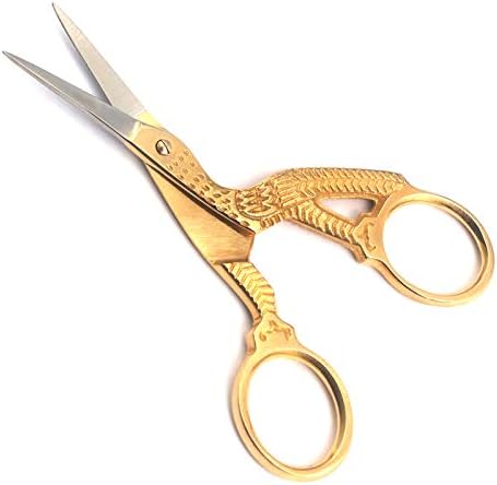 Laja Uvoz Scork Scissors - 4,53 inča, Zlatne škare za šivanje Male oštre za izradu, umjetničko djelo, navoj, ručni rad i