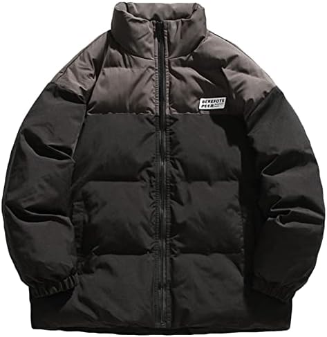 Puffer jakna za muške duge rukave pamuk podstavljeni kaput zima parka jakne u boji blok zgušnjavanje ovratnika Ski kaput