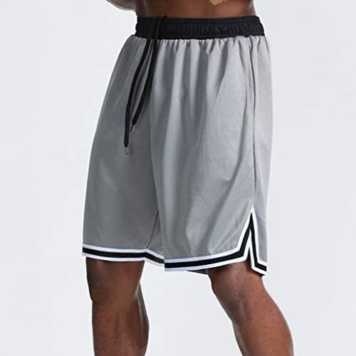Muške košarkaške kratke hlače mrežaste obloge aktivne atletske sportske vježbe treninga joggers bočno podijeljeno s podesivim