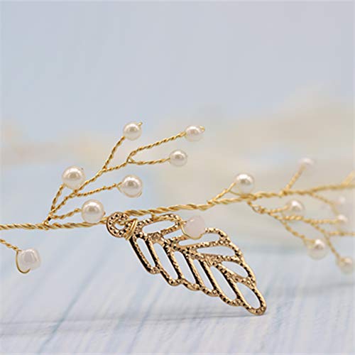 Zlatna traka za kosu djeveruša s vrpcama ukrasi za kosu ručno izrađena vjenčana traka za kosu mladenka vjenčana traka za
