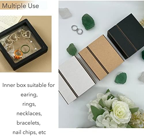 Gusisia 12 Pack Cardboard Nakit poklon kutija za narukvice Pakiranje, čvrsta kutija za nakit s unutarnjom kutijom za naušnice