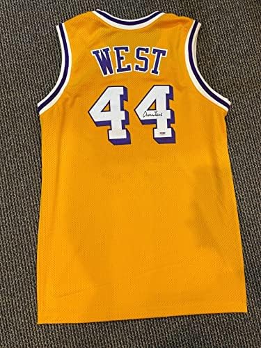 Jerry West Los Angeles Lakers potpisao je košarkaški dres PSA Autentično - Autografirane košarke