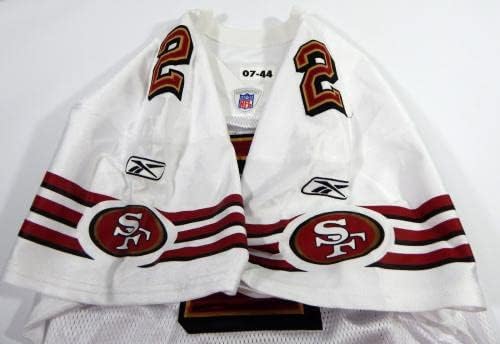 2007. San Francisco 49ers Ken Parrish 2 Igra izdana White Jersey 44 DP35670 - Nepotpisana NFL igra korištena dresova