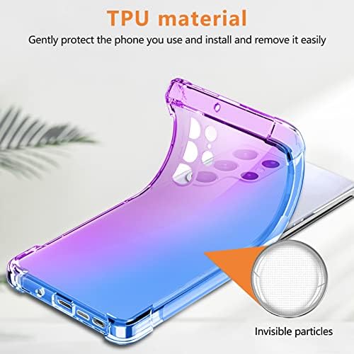 Slučaj YDihiho za Galaxy S20 Fe [Gradient] Očistite mekanu TPU non-Slip bez žurbenog mekog rubnog poklopca za Samsung Galaxy