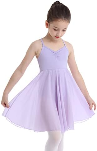 Agoky Kids Girls prekriženi balet latino plesna haljina Gimnastika leotard haljina balerina kostim za plesnu odjeću