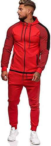 Muška 2 -komadna odjeća za trening trening set set kapuljača s patentnim zatvaračem sportske jogging hlače sets casual atletsko