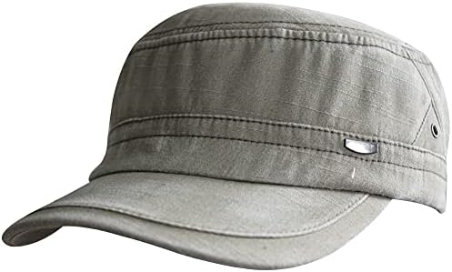 Muška pamučna jednobojna kadetska osnovna kapa s ravnim vrhom keper vojna kapa za zaštitu od sunca