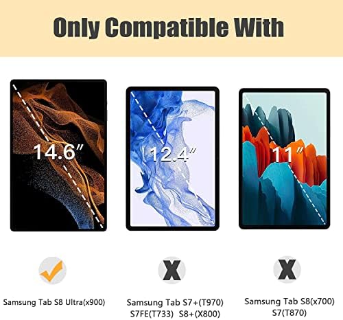 E-net-slučaj za Samsung Galaxy Tab S8 Ultra sa S-PEN Box 2022 Objavljeno, vertikalno stajalište s automatskim buđenjem/spavanjem
