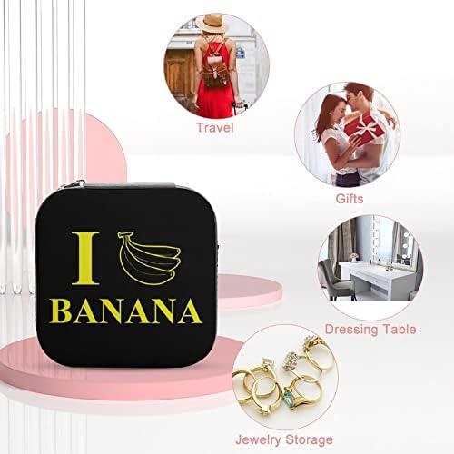Ljubavne kutije za nakit od banana pu kože prijenosni zaslon za pohranu kutija mini slučaj za žene poklon