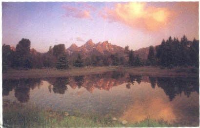Grand Teton Nacionalni park, razglednica Wyoming