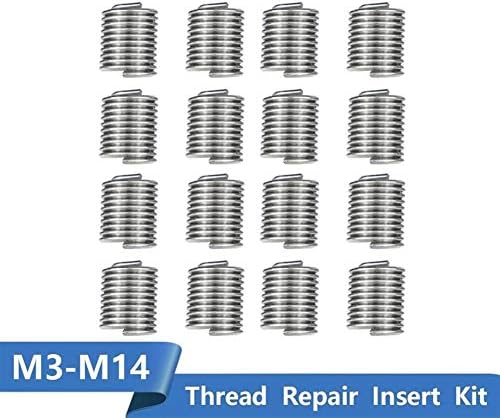 XMeifeits Universal Tools Silver Nit Repair Umert Kit M3-M14 1.5D-2.0D Alati za popravak nehrđajućeg čelika 10-20pcs za obnavljanje