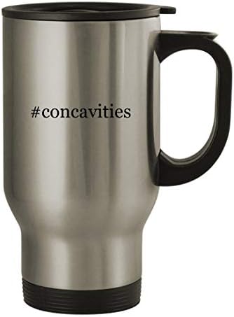 Knick Knack pokloni Concaveties - Putnička šalica od nehrđajućeg čelika od 14oz, srebro