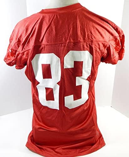 2013. San Francisco 49ers DeMarcus Dobbs 83 Igra Korištena crvena vježba dres XXL 9 - Nepotpisana NFL igra korištena dresova