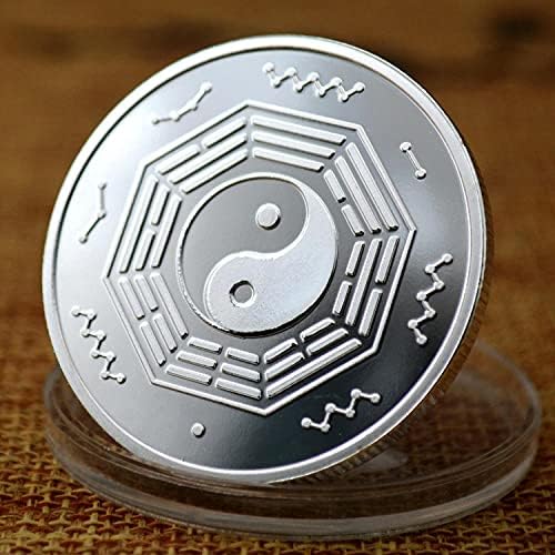 Omiljeni novčić Ade Cryptocurrency, komemorativni novčić, srebrne četiri drevne zvijeri, bijeli tigar, sretni novčić