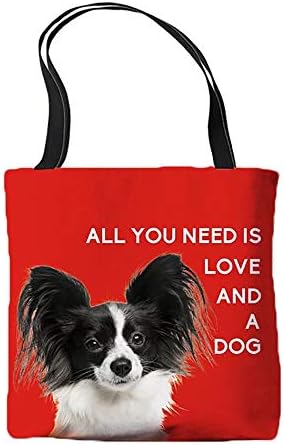 Sve što trebate je ljubav i torba za pse s dizajnom psa papillon