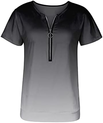 Plus veličine vrhovi za žene blok u boji 2023 modno ljeto casual crewneck majice s kratkim rukavima prugaste majice labave