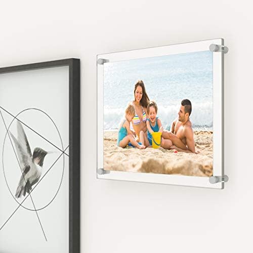 AITEE 8X10 Akrilni okvir za slike 4 pakiranja, bistri akrilni okvir za fotografije za zid, okvir za slike bez okvira, moderni