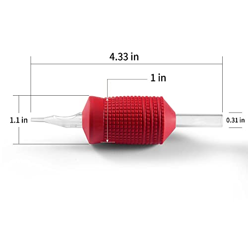 Prozirne jednokratne epruvete od 25 mm s crvenom mekom silikonskom ručkom-20 pakiranja, vrh s otvorenom površinom