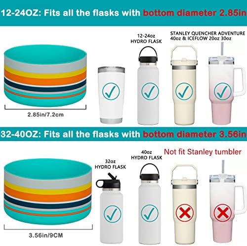 Silikonski stalak za zaštitnu tikvicu od 20-40 Oz., boca za vodu od 12-24 oz. Kompatibilan sa svim bocama za vodu širine