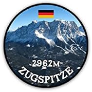 Zugspitze najviši planinski samit u Njemačkoj Wettersteingebirge Istočne Alpe dom Garmisch Partenkirchen Bavaria Badge Emblem