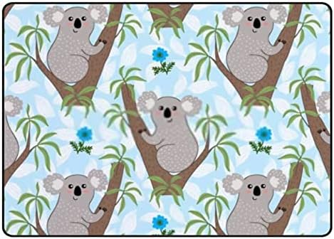 Puzanje zatvorenog tepiha za igranje slatka koala na stablu eukaliptusa za spavaću sobu u dnevnoj sobi obrazovni vrtić podna