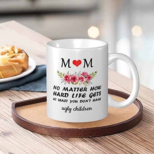 Mama šalica Majčića šalica od kćeri sina, smiješna šalica za kavu za mame žene, mamine poklone za rođendan Božićni dan Valentinovo,