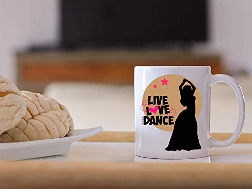Smiješna šalica za kavu, live ljubavni plesna šalica, ljubavne plesne šalice - šalica za kavu za učitelje plesa, žene, djevojke