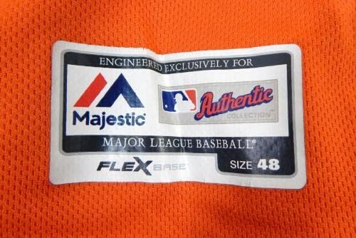 2013-19 Houston Astros 16 Igra Korištena narančastog Jersey imena Uklonjena 48 dp23625 - igra korištena MLB dresova
