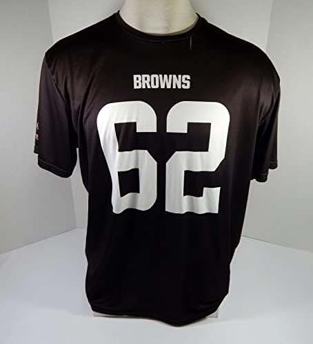 Cleveland Browns 62 Igra Korištena smeđa vježba trening košulja dres dp45229 - nepotpisana NFL igra korištena dresova