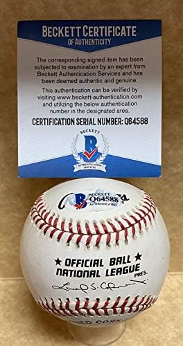 Eduardo Perez Atlanta Braves potpisao je Autografirani N.L. Baseball Beckett Q64588