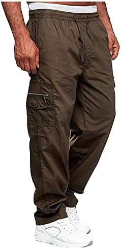 Dudubaby muške ležajeve hlače muške modne casual solidne boje elastični džep kombinezoni hlače