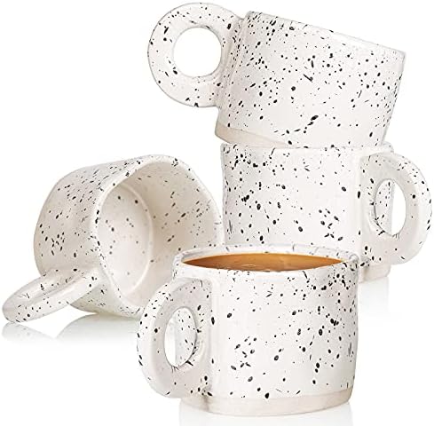 Šalica za kavu od 10 unci ručno izrađene keramičke šalice za kavu s ručkom za latte cappuccino vruću čokoladu set šalica