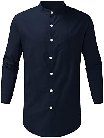 XXBR pamučne posteljine ležerne košulje za muške, 2021. jeseni muški gumb-dolje dugi rukav vrhovi ljetnih košulja s prednjim