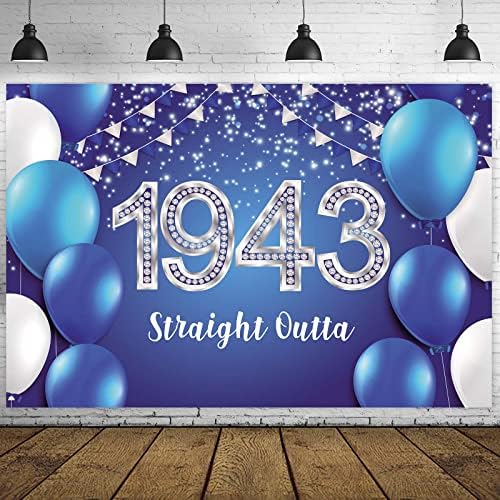 Izravno iz 1953. godine pozadina natpisa Sretan 70. rođendan plavi baloni s konfetama čestitaju 70. rođendan tematski dekor