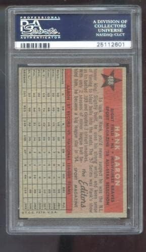 1958. Topps 488 Hank Aaron All -Star Sport Magazine kao PSA 3 ocijenjena bejzbol kartica - Slabozne bejzbolske karte