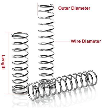 Hardverski opružni tlak opruga y tipa Opruga 304 Tlačka žica od nehrđajućeg čelika Dia dia 0. 3 mm vanjska dia 4 mm duljina