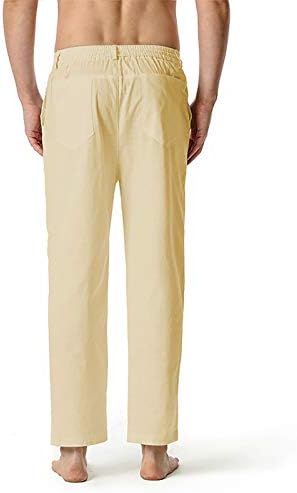 Kuća 6 laganih hlača pamuk- ležerne hlače struka labave elastične muške muške hlače Sportske hlače za muškarce